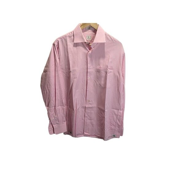 Peter Millar Shirt Mens Size L Solid Pink Button Down Preppy Cotton - Picture 1 of 5
